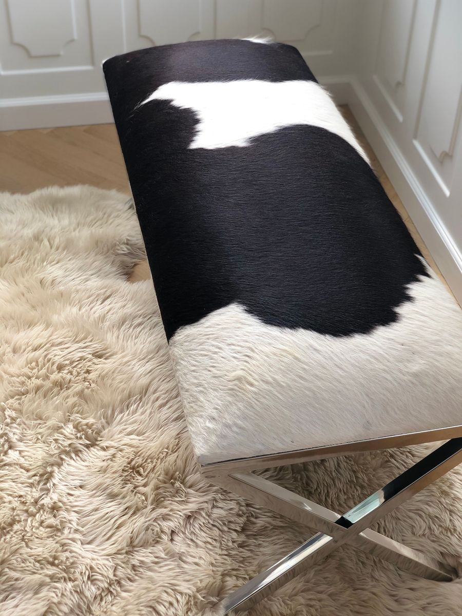 Bänk | Koskinn | 110x45x45 cm Salt / Peppar / Svart / Vit