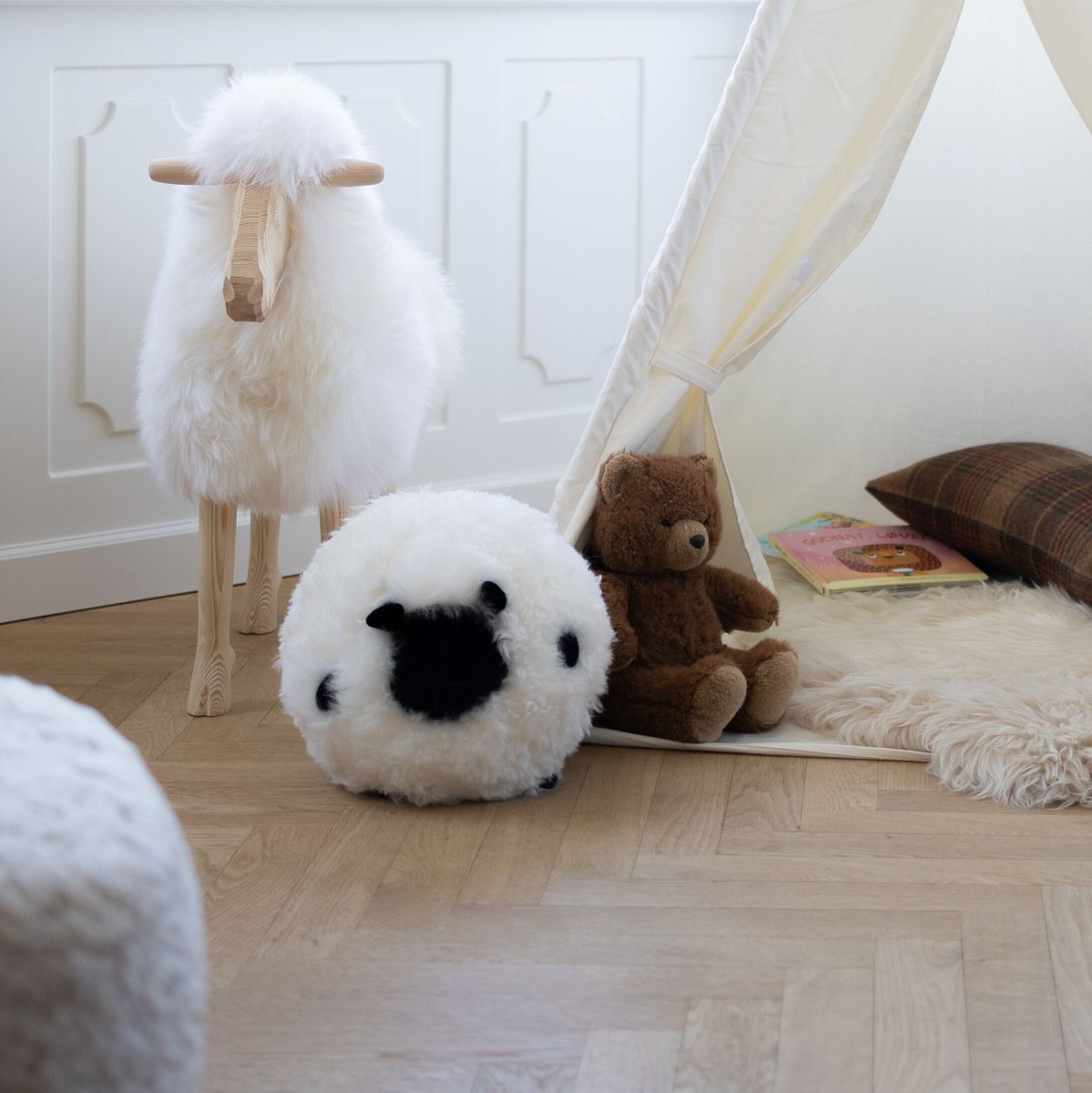 Cute Sheep | Kort lugg | Nya Zeeland Ø30 Beige / Vit