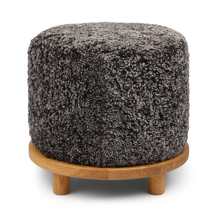 Simon pouf | Kort lugg | D46xH42 cm Cappuccino