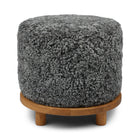 Simon pouf | Kort lugg | D46xH42 cm Grå