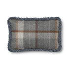 Checked Collection | Ullkudde | Kort lugg | Dubbelsidig | 52x52 cm | 34x52 cm Rutig – Grå/Ljusgrå