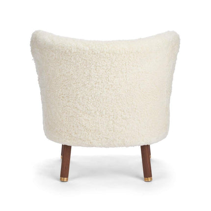 Emil Lounge Chair | Kort lugg Vit
