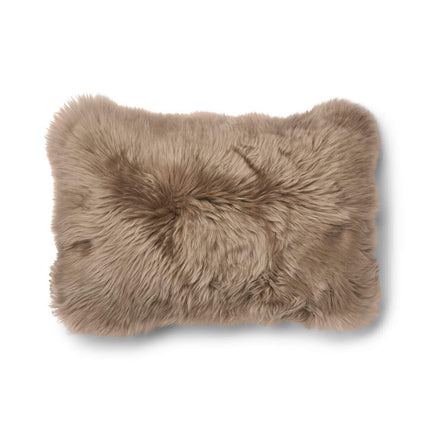 Long-Wool Sheepskin Cushion | 34x52 cm Beige/Taupe