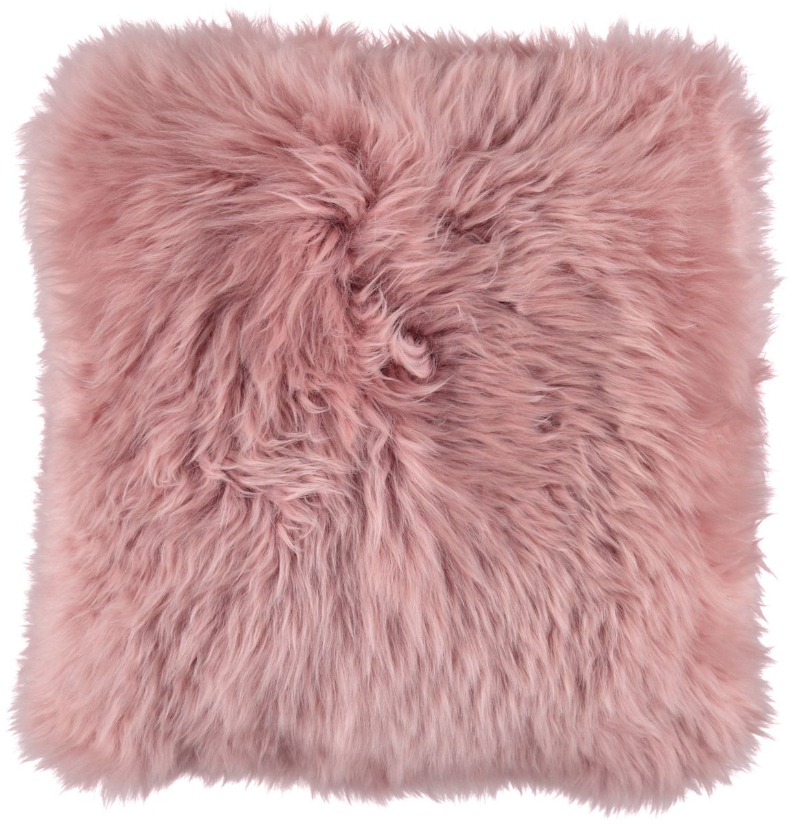 Fårskinnskudde | Kort lugg | 50x50 cm Rosa