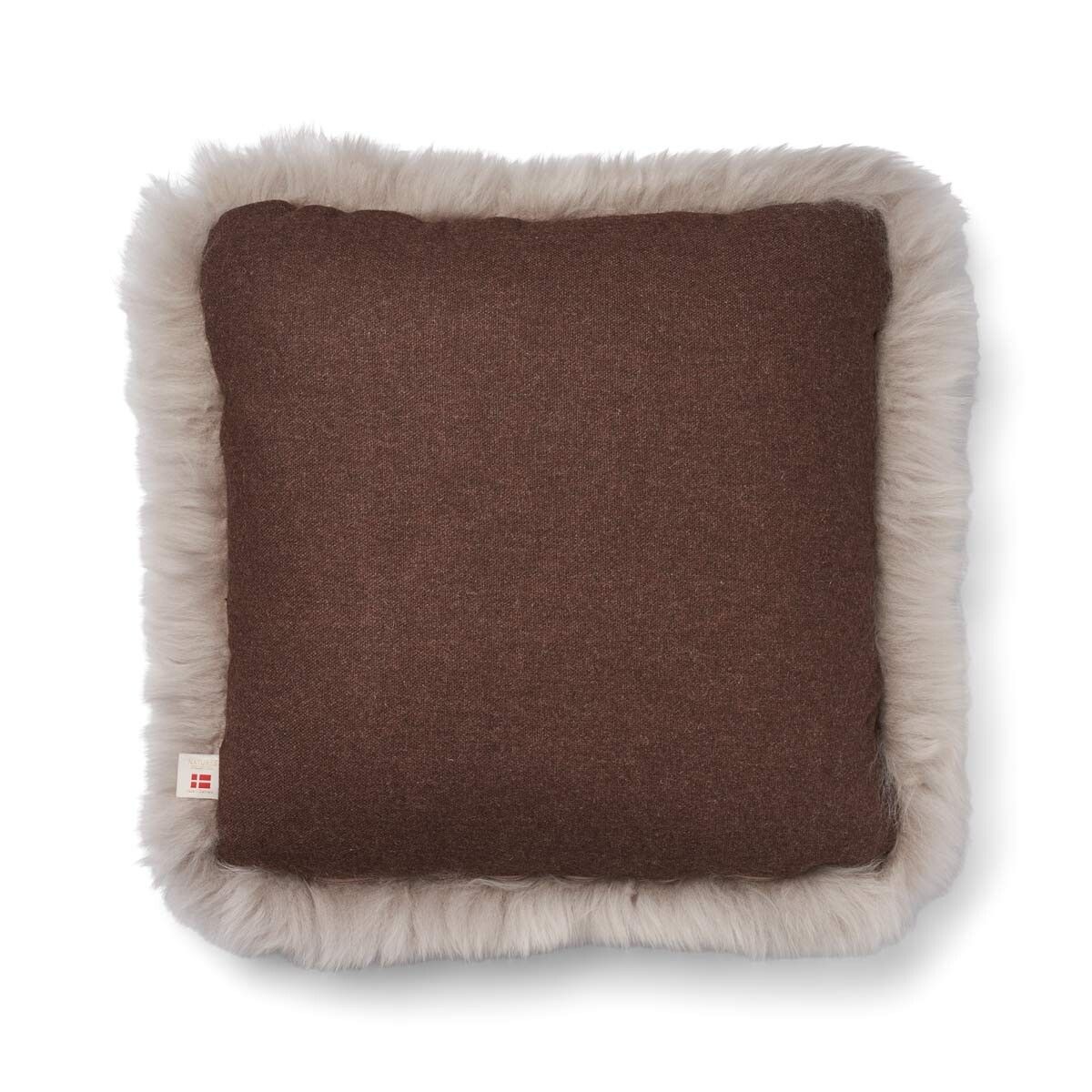 Classic Collection | Ullkudde | Lång lugg | 52x52 cm | 34x52 cm Brun / Dove