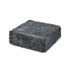 Sittpuff | Fårskinn | Kort lugg | 42x42x13 cm Grå