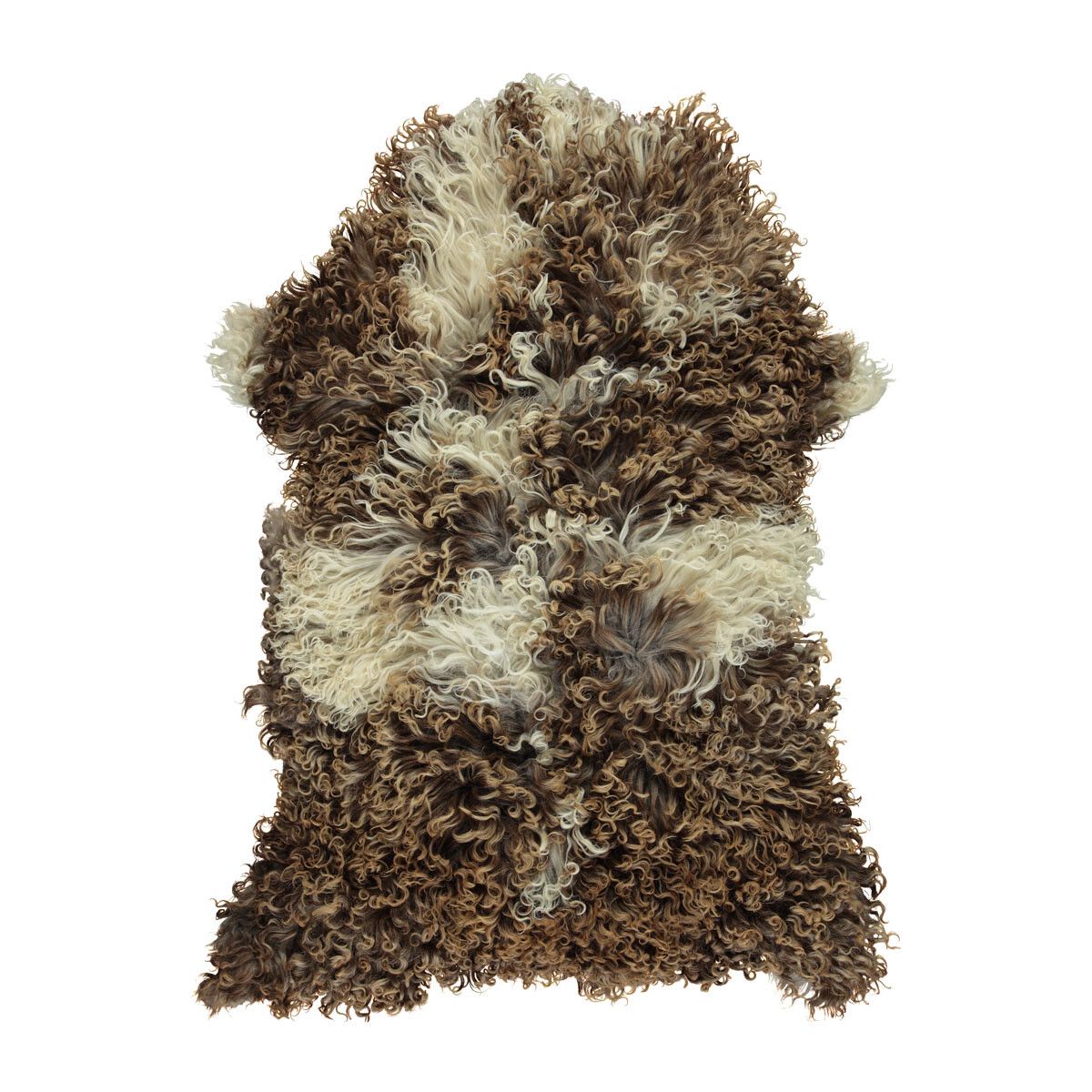 Fårskinn Premium | Ekologiskt | Lång lugg | 90x60 cm Mix / Fläckig