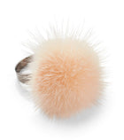 Pompon ring Persika Rosa