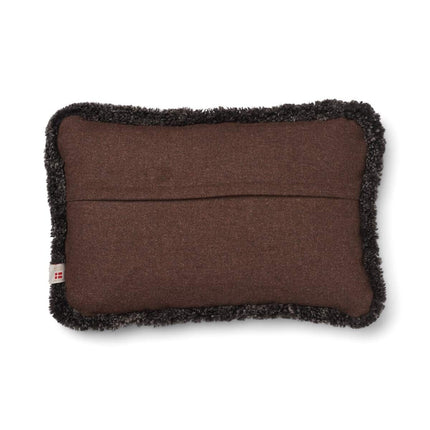 Short-Wool Sheepskin Cushion | SW trim | 34x52 cm Brun/Cappuccino