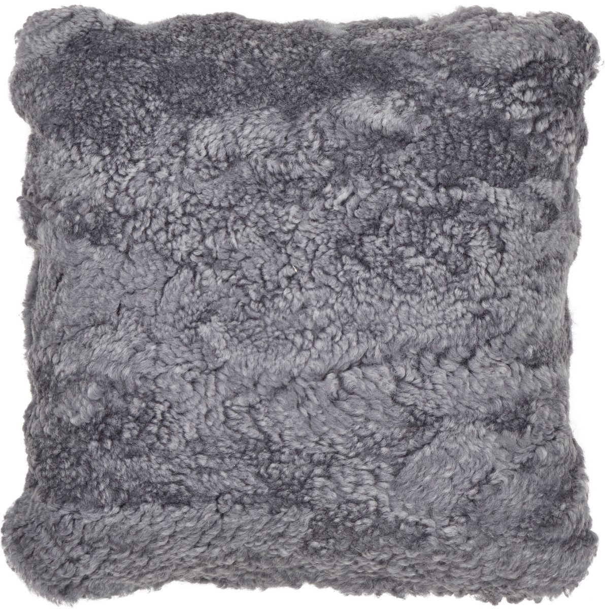 Fårskinnskudde | Kort lugg | Nya Zeeland | Dubbelsidig | 40x40 cm  Ljusgrå 