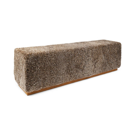 Benjamin Bänk | Kort lugg | 160x44x52 cm Ljusbrun