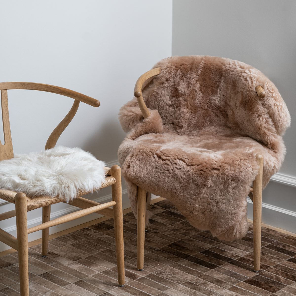 Fårskinn Premium | Dubbelt | Kort lugg | 90x60 cm Tan