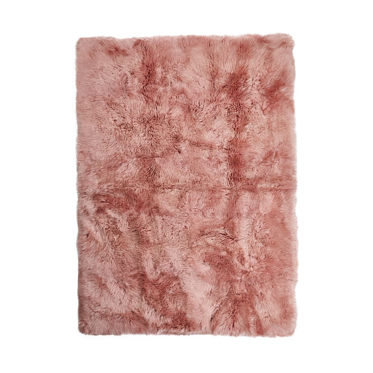 Fårskinnsmatta | Lång lugg  Rosa