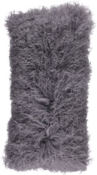 Fårskinnskudde | Lockig | Tibet | 28x56 cm Mörkgrå
