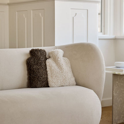 Värmekudde | Fårskinn | Kort lugg | 37x27 cm Koksgrå