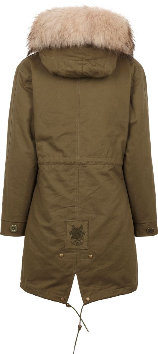 Petra Parkas | Tvättbjörnspäls Häck Grön/Naturligt Brun
