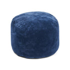 Sittpuff | Mockasin Fårskinn | D55x46 cm Marinblå