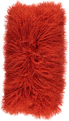 Fårskinnskudde | Lockig | Tibet | 28x56 cm Pangorange