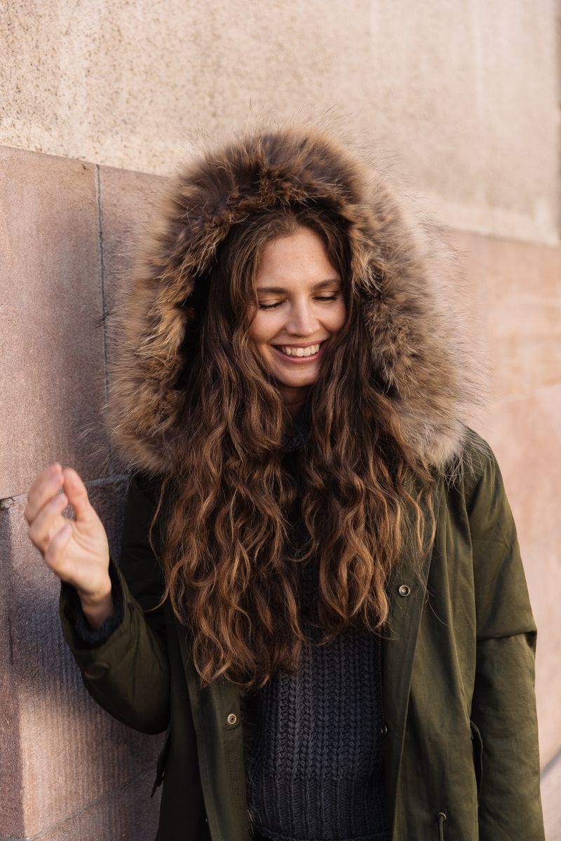 Petra Parkas | Tvättbjörnspäls Häck Grön/Naturligt Brun