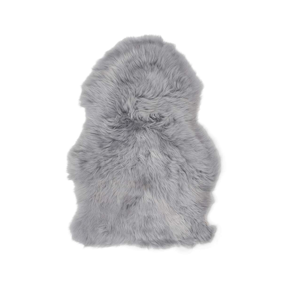 Mini Merino fårskinn | Lång lugg | Nya Zeeland | 65x45 cm Grå