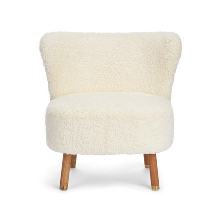 Emil Lounge Chair | Kort lugg Vit