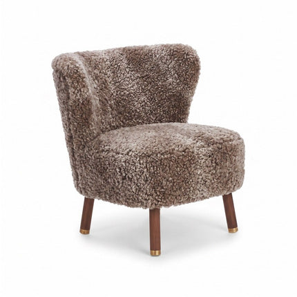 Emil Lounge Chair | Kort lugg Cappuccino