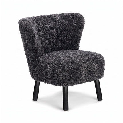 Emily Lounge Chair | Kort lugg Koksgrå