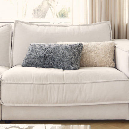 Fårskinnskudde | Kort lugg | Nya Zeeland | Dubbelsidig | 30x60 cm Koksgrå