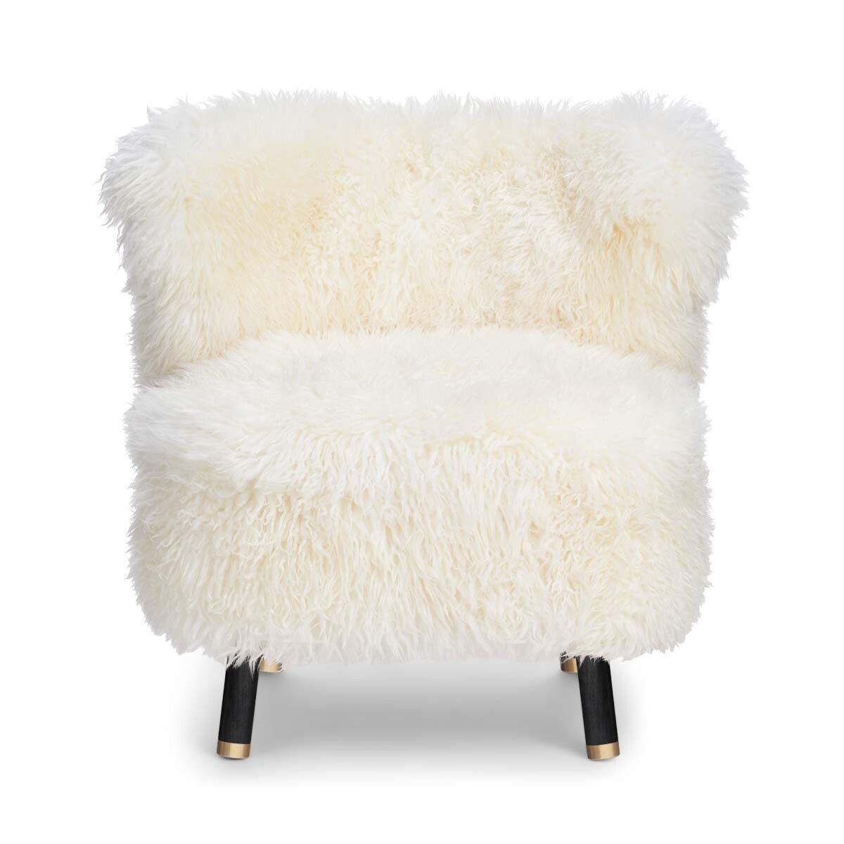 Emil Lounge Chair | Lång lugg Vit