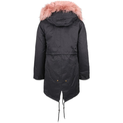 Petra Parkas | Tvättbjörnspäls Svart / körsbärsröd