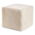 Sittpuff | Fårskinn | Kort lugg | 40x40x35 cm Pearl