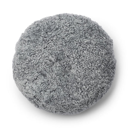 Fårskinnskudde | Kort lugg | Nya Zeeland | Dubbelsidig | Ø40 cm Ljusgrå 