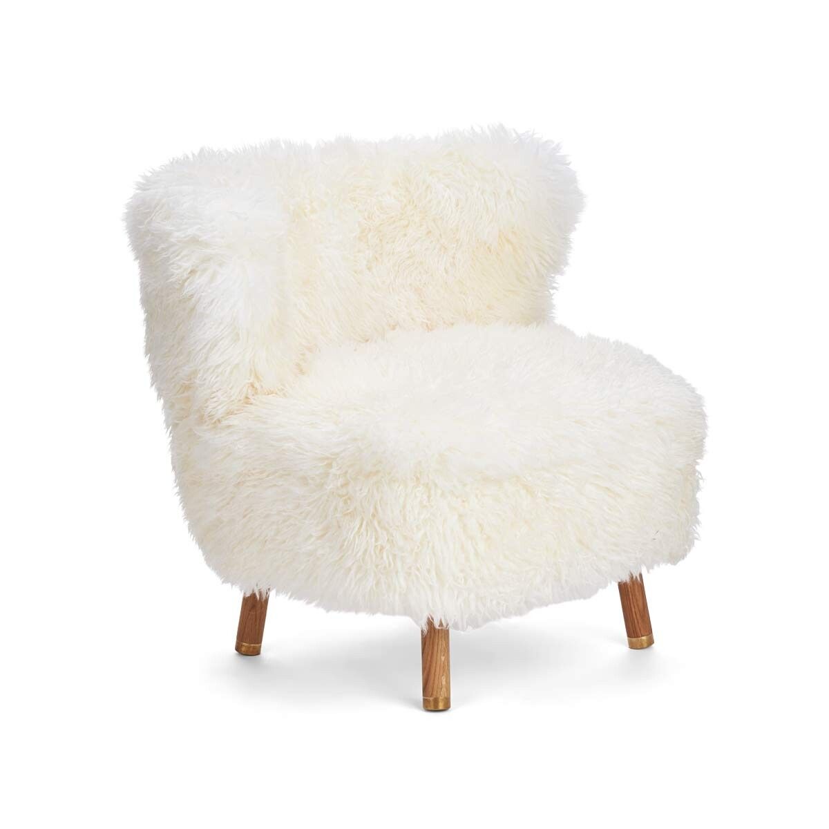 Emil Lounge Chair | Lång lugg Vit