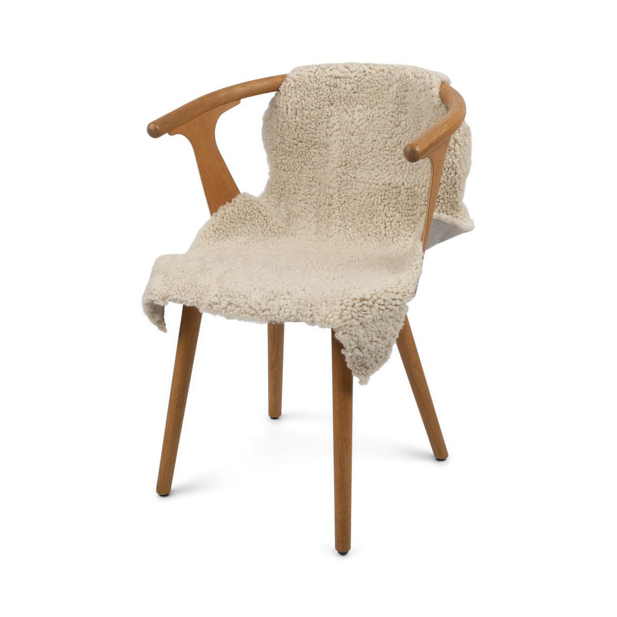 Premium Fårskinn | Kort lugg | Lockig | 100x60 cm Beige