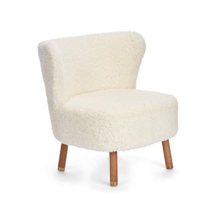 Emil Lounge Chair | Kort lugg Vit