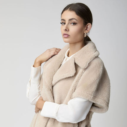 Elvira Poncho Beige