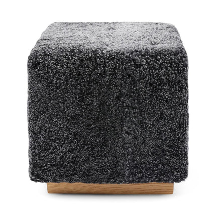 Fotpall/Sittpuff Benjamin | Polstrad Koksgrå