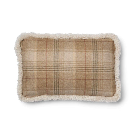 Checked Collection | Ullkudde | Kort lugg | Dubbelsidig | 52x52 cm | 34x52 cm Sand-Beige/Beige