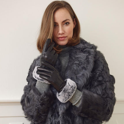 Kassandra Skinnhandskar | Dam Svart / Vit