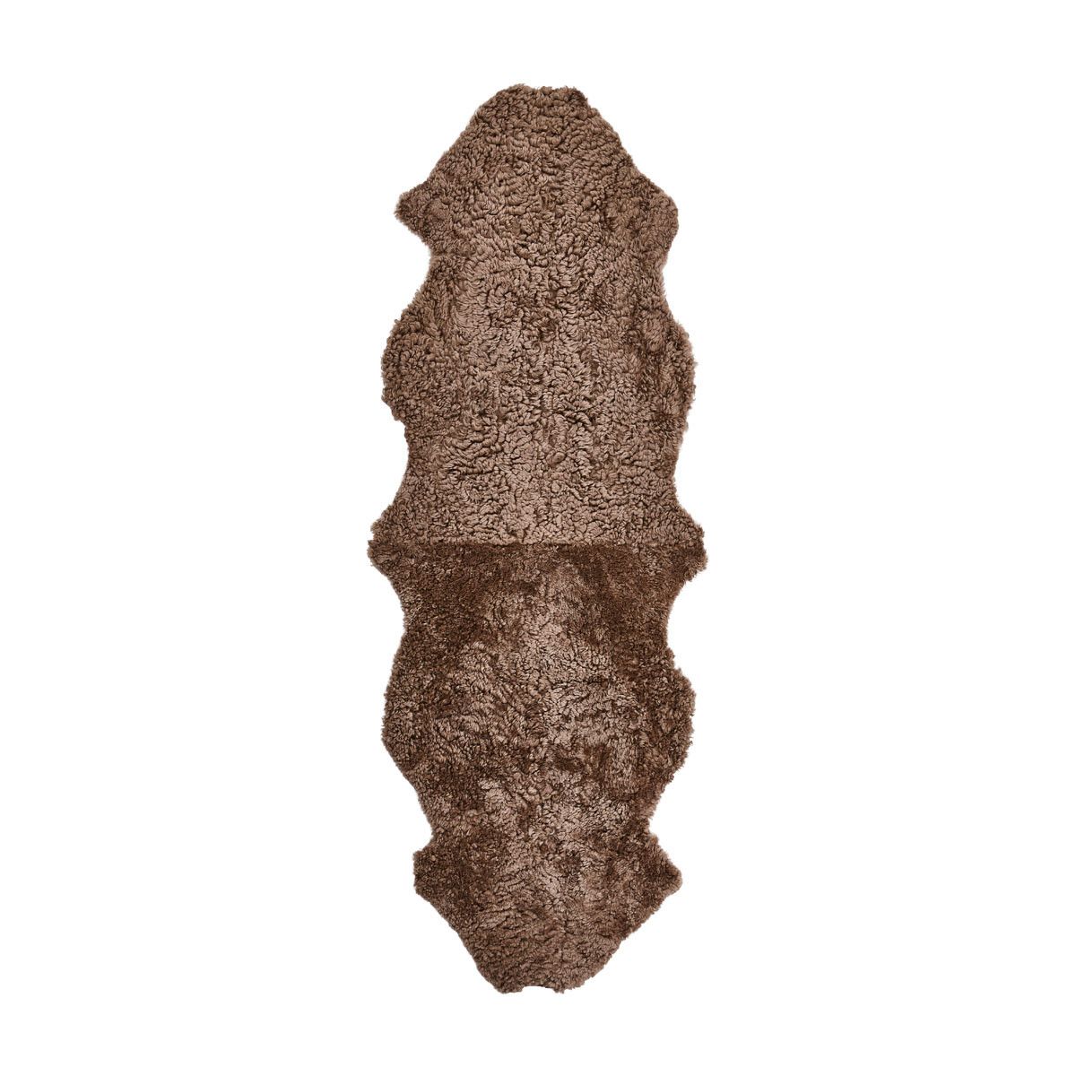  Dubbel Fårskinn | Kort ull | 170x60 cm Ljusbrun