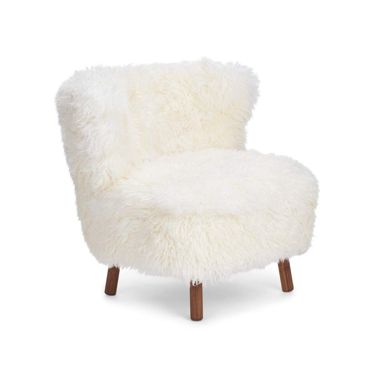 Emil Lounge Chair | Lång lugg Vit