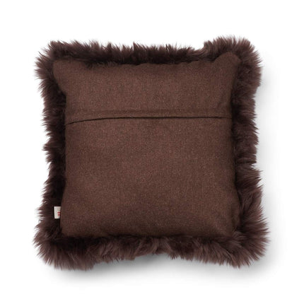 Wool Cushion | LW trim  | 52x52 cm Choklad