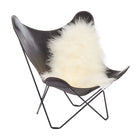 Fårskinn Premium | Ekologiskt | Lång lugg | 120+x60 cm Naturvit