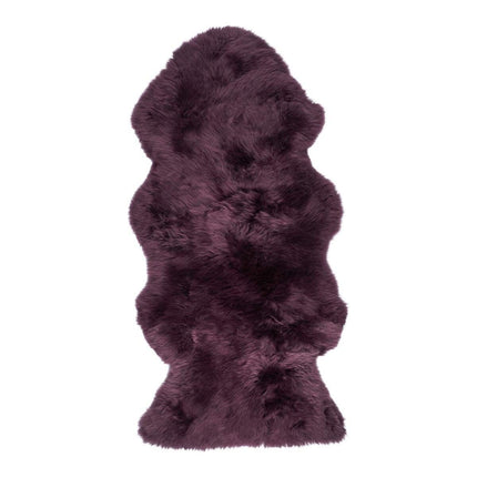 Fårskinn Premium | Lång lugg | 135x60 cm Aubergine