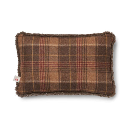 Checked Collection | Ullkudde | Kort lugg | 52x52 cm | 34x52 cm Kakao – Mörkbrun / Ljusbrun