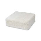 Sittpuff | Fårskinn | Kort lugg | 42x42x13 cm Vit