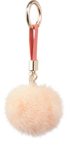 Pompon nyckelring Persika Rosa