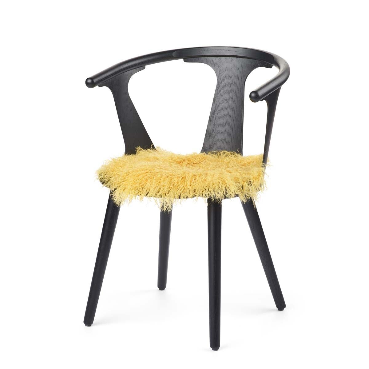 Stolsdyna | Lockig | Tibet | Ø38 cm Citron