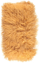 Fårskinnskudde | Lockig | Tibet | 28x56 cm Gul