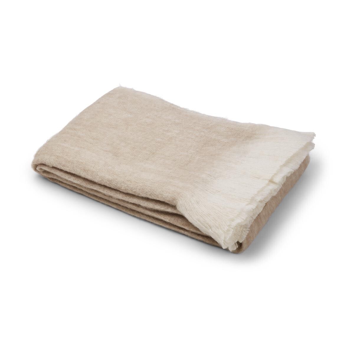 Ullpläd | Mohair mix | 130x170 cm Ljus Beige